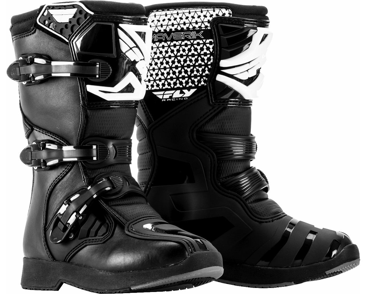 FlyRacing Maverik Off Road MX Boots Black Youth 