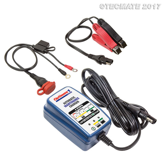 Optimate 1 DUO 4-Step 12/12.8 Volt 0.6 Amp MC Battery Charger/Maintainer