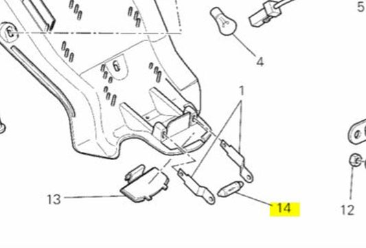 Ducati OEM Replacement License Plate Bulb 39040162A 12V 5W