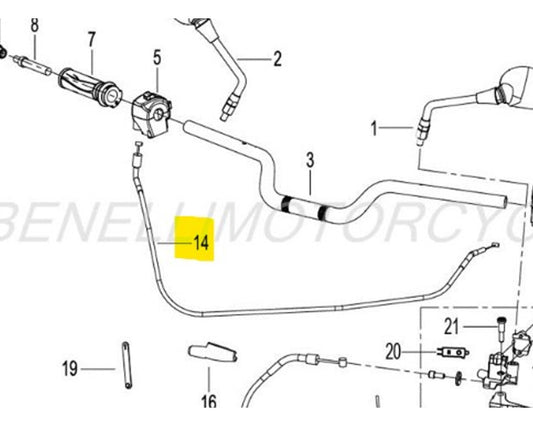 Benelli OEM Throttle Cable TNT135 2020+ 40300V020000