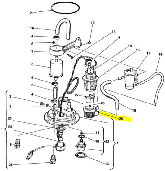 Ducati OEM Replacement Fuel Filter 748 916 996 998 42710031A
