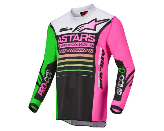 Alpinestars - Racer Compass MX OffRoad Jersey Black/Green/Pink 