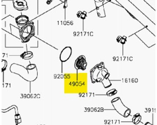 Kawasaki OEM Thermstat Muti-Fit 49054-0004