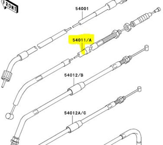 Kawasaki OEM Replacement Clutch Cable 03-07 KLR650 54011-0001