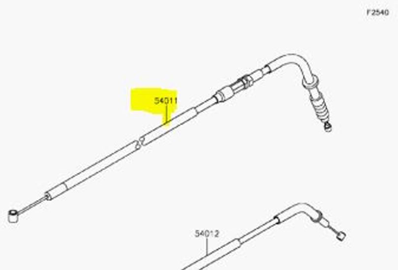 Kawasaki OEM Complete Clutch Cable Vulcan S 650 54011-0590