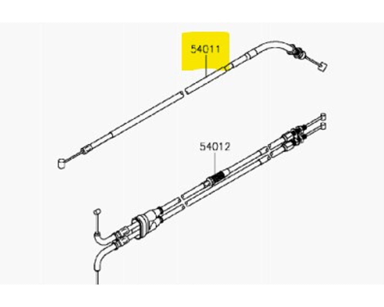 Kawasaki OEM Clutch Cable 2016 KX450F 54011-0601