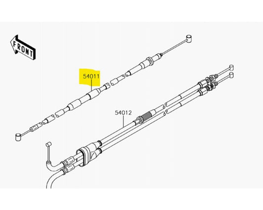 Kawasaki OEM Clutch Cable 2017-2020 KX250F 54011-0615