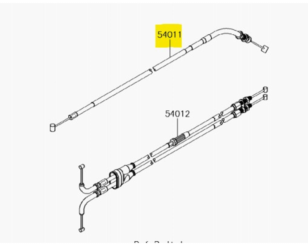 Kawasaki OEM Clutch Cable 2017-2018 KX450F 54011-0616