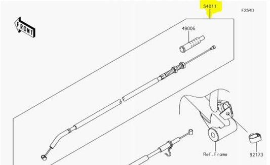 Kawasaki Ninja 400 Complete Clutch Cable 54011-0627