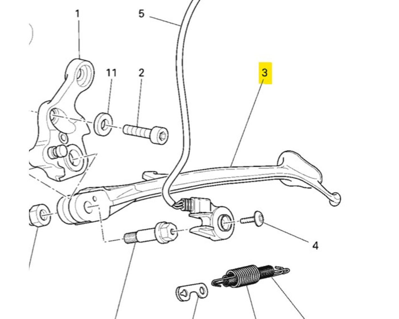 Ducati OEM New Side Stand Assemply Monster 400 600 695 750 800 900 55620241D