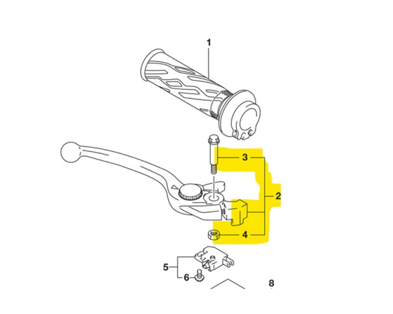 Suzuki Front Brake Lever GSX-S750 SV650 2018-2023 57300-44G20