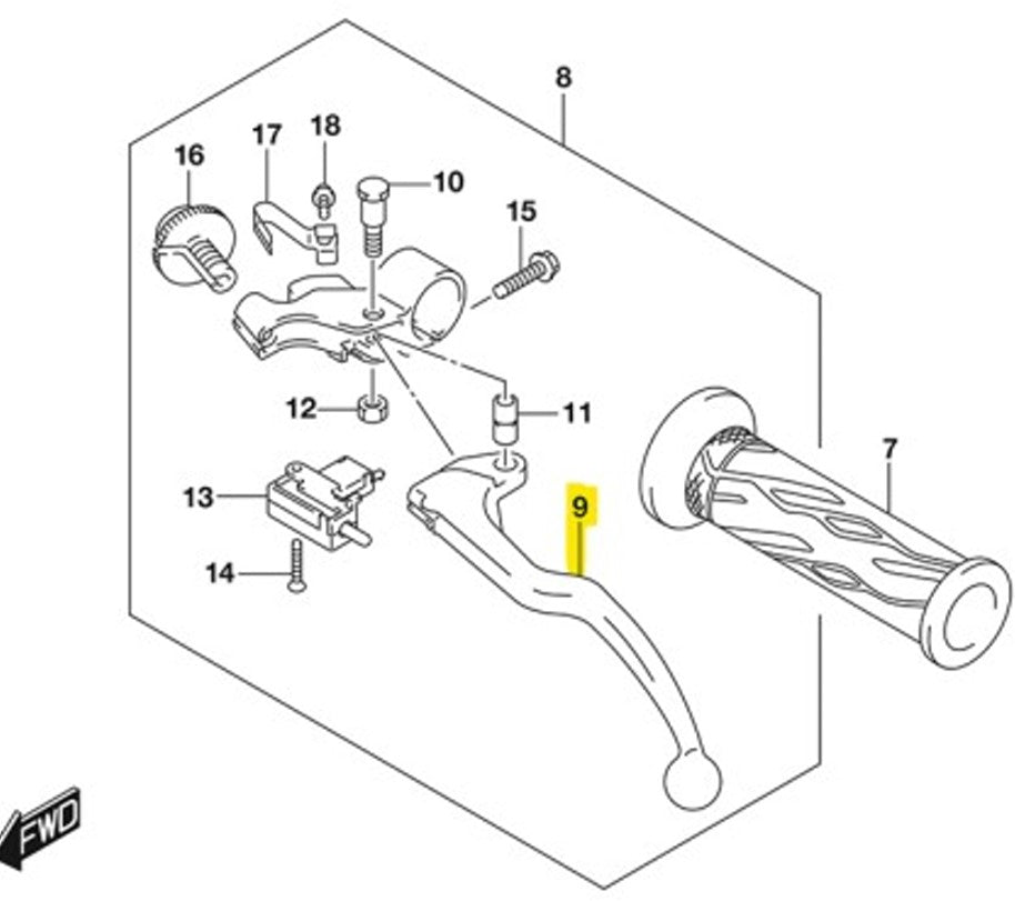 Suzuki OEM Replacement Clutch Lever GSXR 600 750 1000 57621-41G10