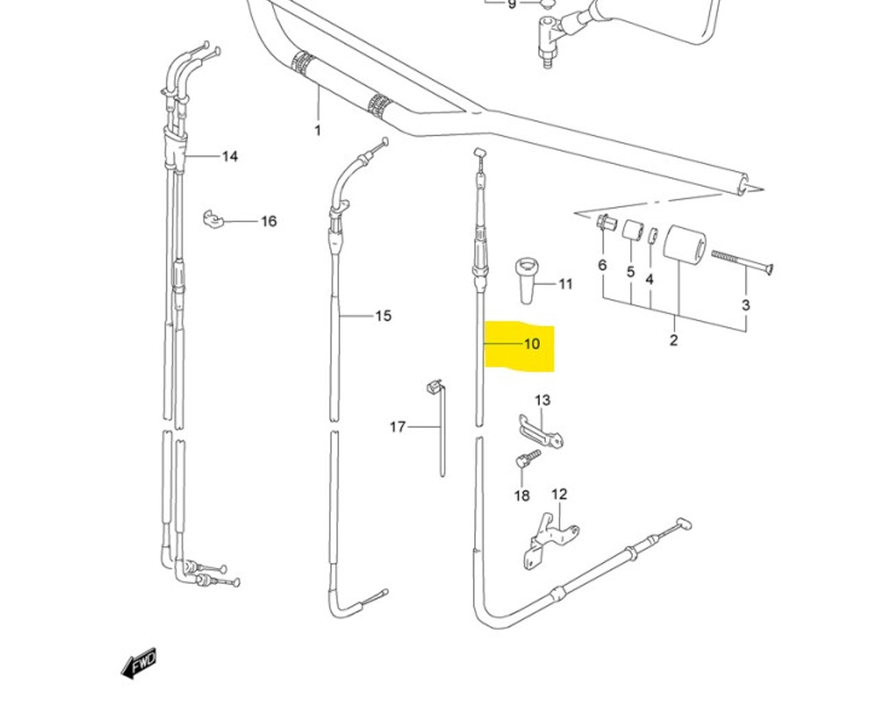 Suzuki OEM Clutch Cable DR650 DR650SE 1996-2022 58200-32E01