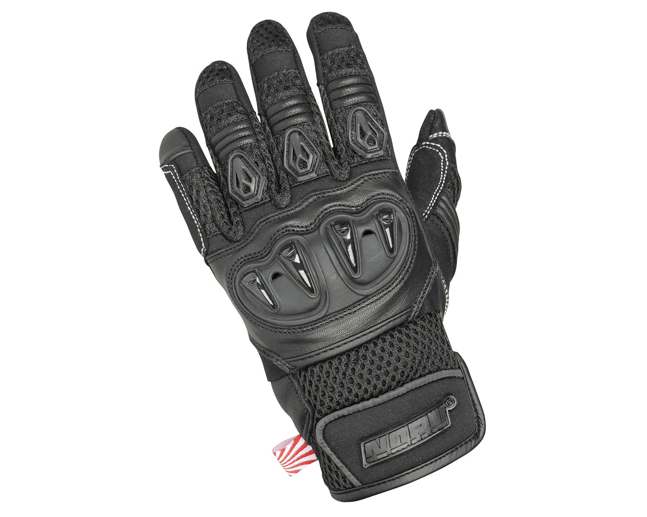 Noru Women's Kiryu Mesh Motorcycle Gloves Black 