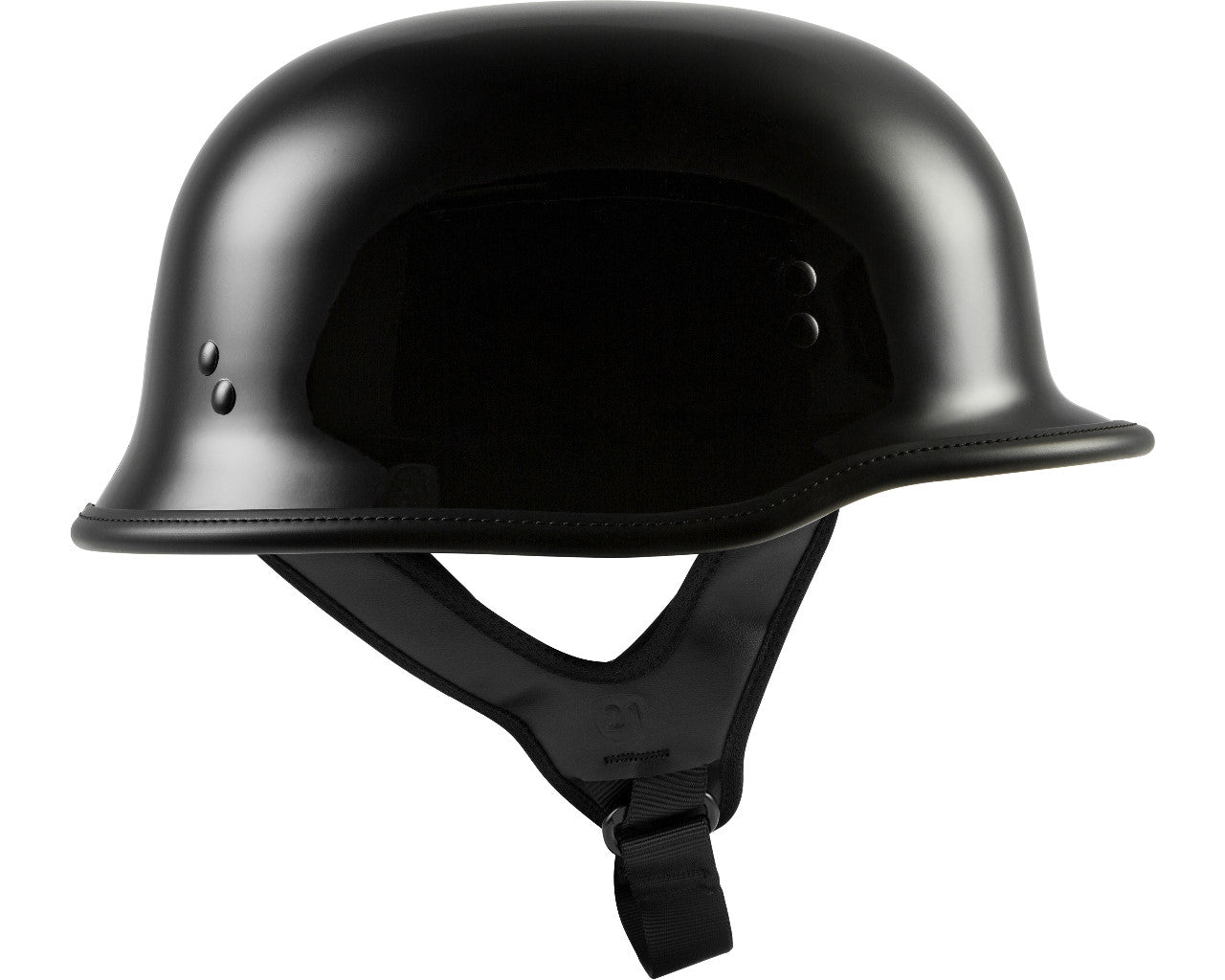 Highway 21 9mm German Beanie Half Helmet - Matte Black 