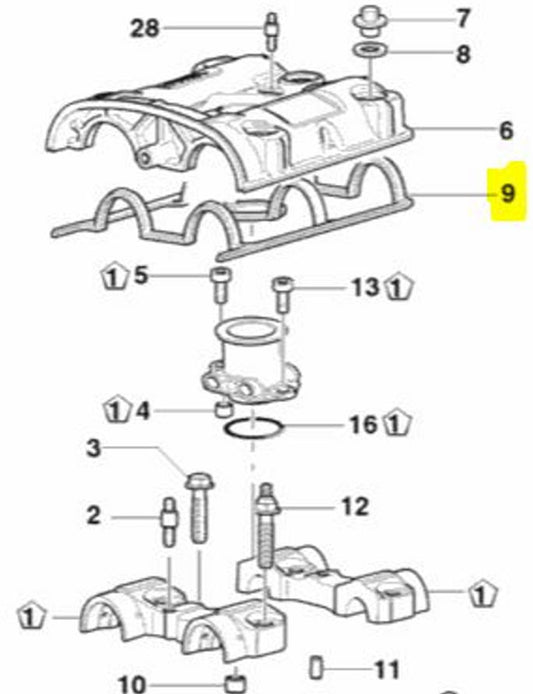 Ducati OEM Replacement Cylinder Head Cover Gasket 78810621A 749 996 998 999