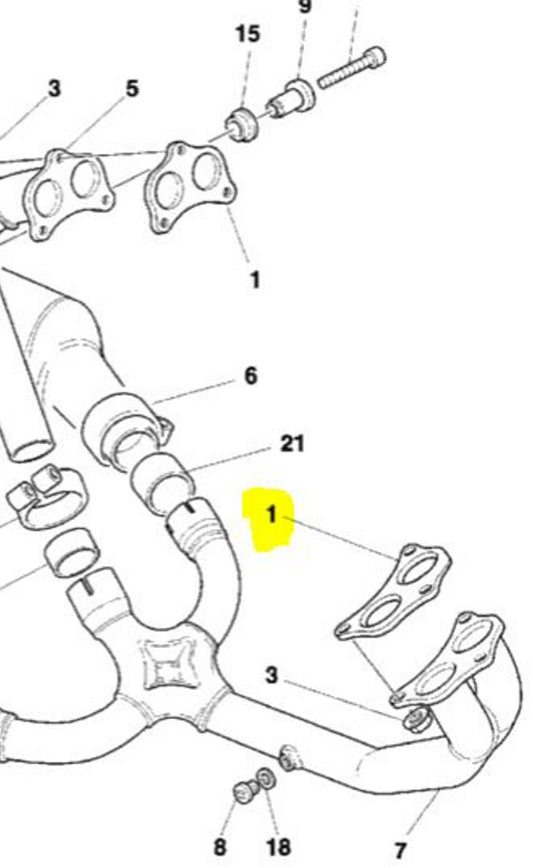 Ducati OEM Replacement Exhaust Gasket 79010012A S4 748 851 888 816 996