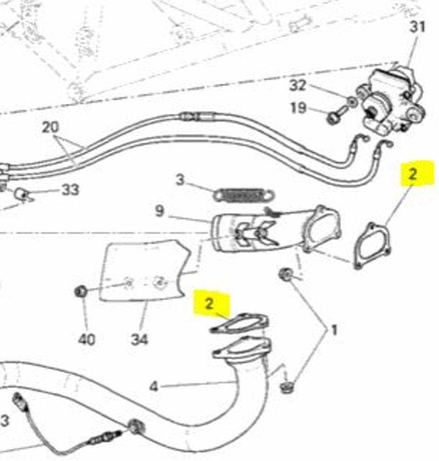 Ducati OEM Replacement Exhaust Pipe Gasket Diavel Monster MTS1200 79010211A