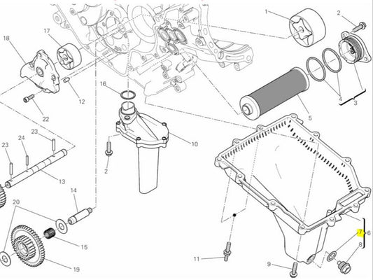 Ducati OEM Replacement Oil Drain Plug Gasket 85250541A Panigale