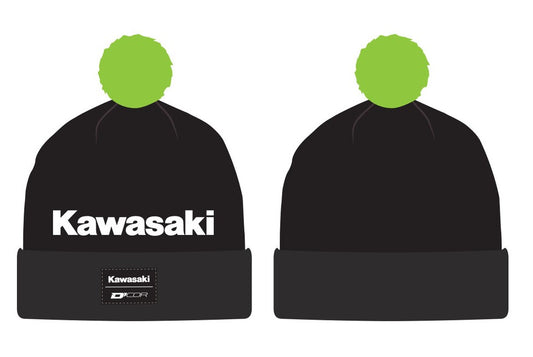 Kawasaki Knit Stripe Black Beanie  862-81120