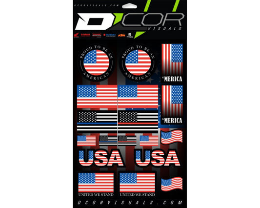 USA Flag Proud to Be American Decal Sheet d'Cor 862-90120
