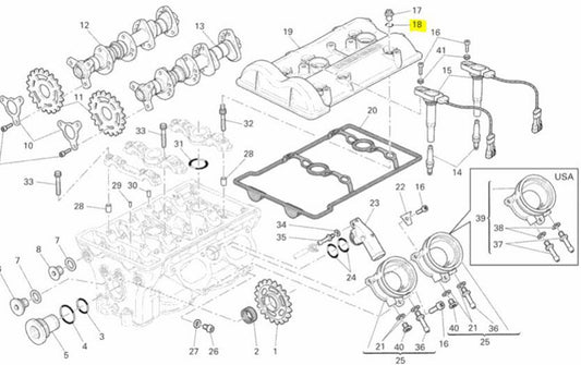 Ducati OEM Replacement Valve Cover O-Ring 88650511A Diavel Monster SBK