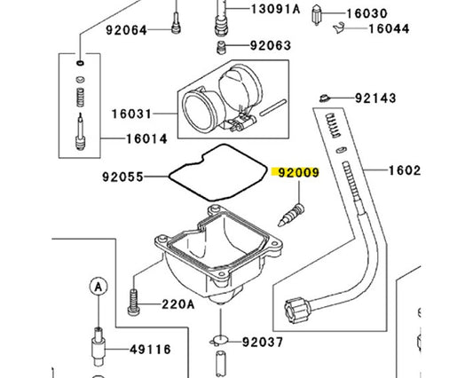 Kawasaki Carb Drain Bolt  Multiple Fit Vehicles 92009-1551