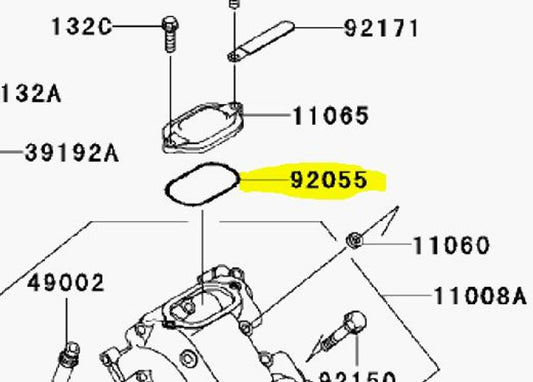 Kawasaki 650 750 ATV Bruteforce Teryx Valve Cover ORING 92055-0112