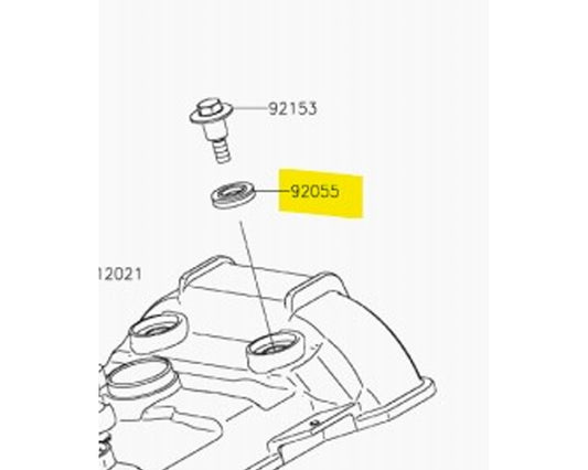 Kawasaki Cylinder Head Bolt O-Ring Seal Multi Fit 92055-0143