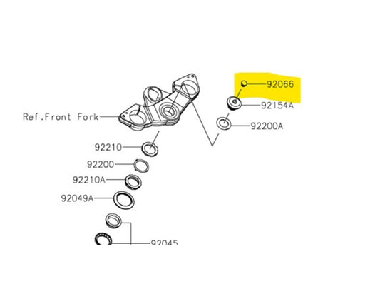 Kawasaki OEM Plastic Plug Steering Cap Multi-fit 92066-0071
