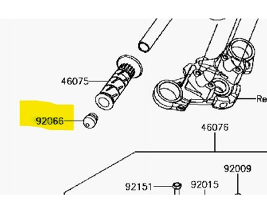 Kawasaki Z125 Handlebar Bar End BR125 92066-0825