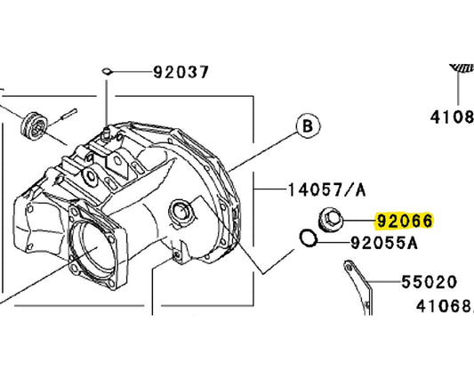 Kawasaki Differential Cap Front and Rear ATV 300 360 650 750  92066-1303