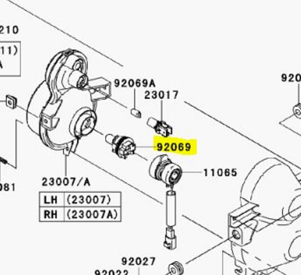 Kawasaki OEM Headlight Replacement Bulb Mule 600/610 06-15 92069-0012