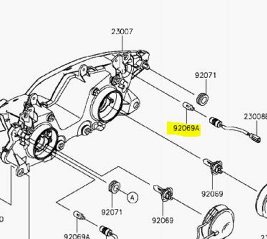 Kawasaki OEM Running Light Replacement Bulb 92069-1016 Vulcan Ninja Concours