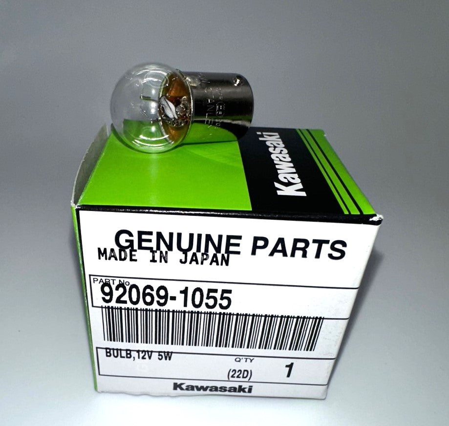 Kawasaki OEM Replacement License Plate Bulb 92069-1055 12V 5W Clear