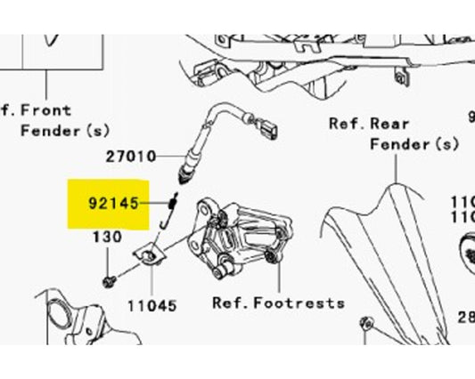 Kawasaki OEM Rear Brake Switch Spring Ninja 250 300 400 Z400 92145-0683