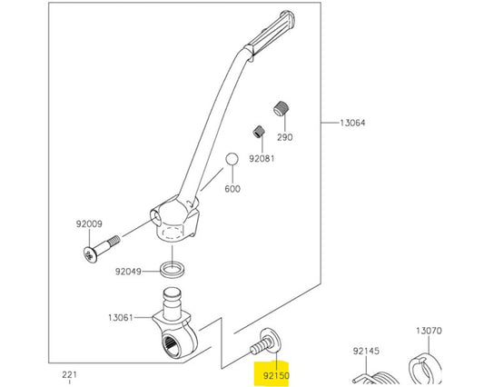 Kawasaki OEM Kickstarter Bolt Muti-Fit 92150-1737 92150-1673