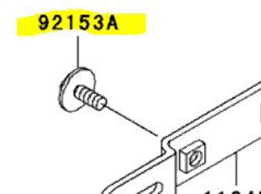 Kawasaki 6x16mm Bolt with fender washer OEM Part 92153-0684