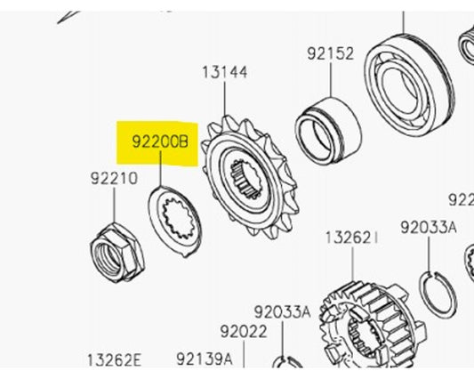 Kawasaki OEM Front Sprocket Washer Ninja 400 Z400 Vulcan S Z650 92200-1932