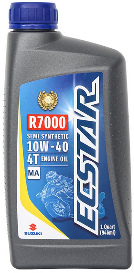 Suzuki ECSTAR R7000 Motorcycle Semi Synthetic Engine Oil 10W40 1 Quart