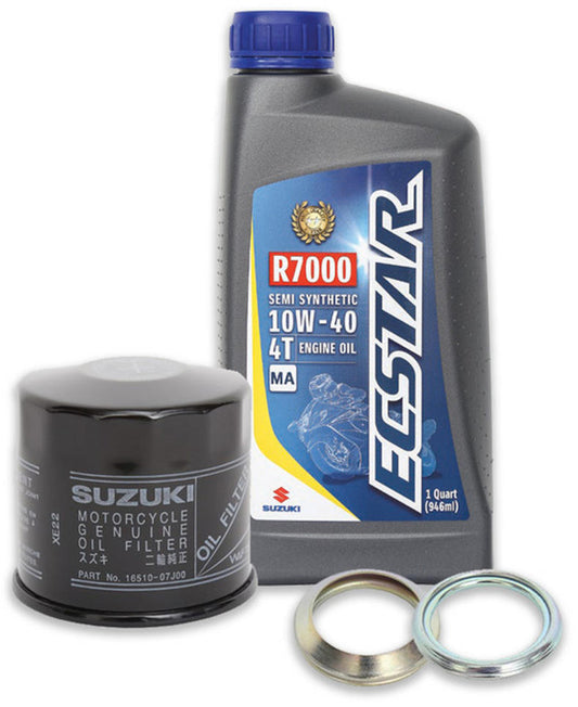 Suzuki ECSTAR R7000 Semi-Synthetic 10W40 Oil Change Kit 3 Quarts 990A0-01E30-3KT