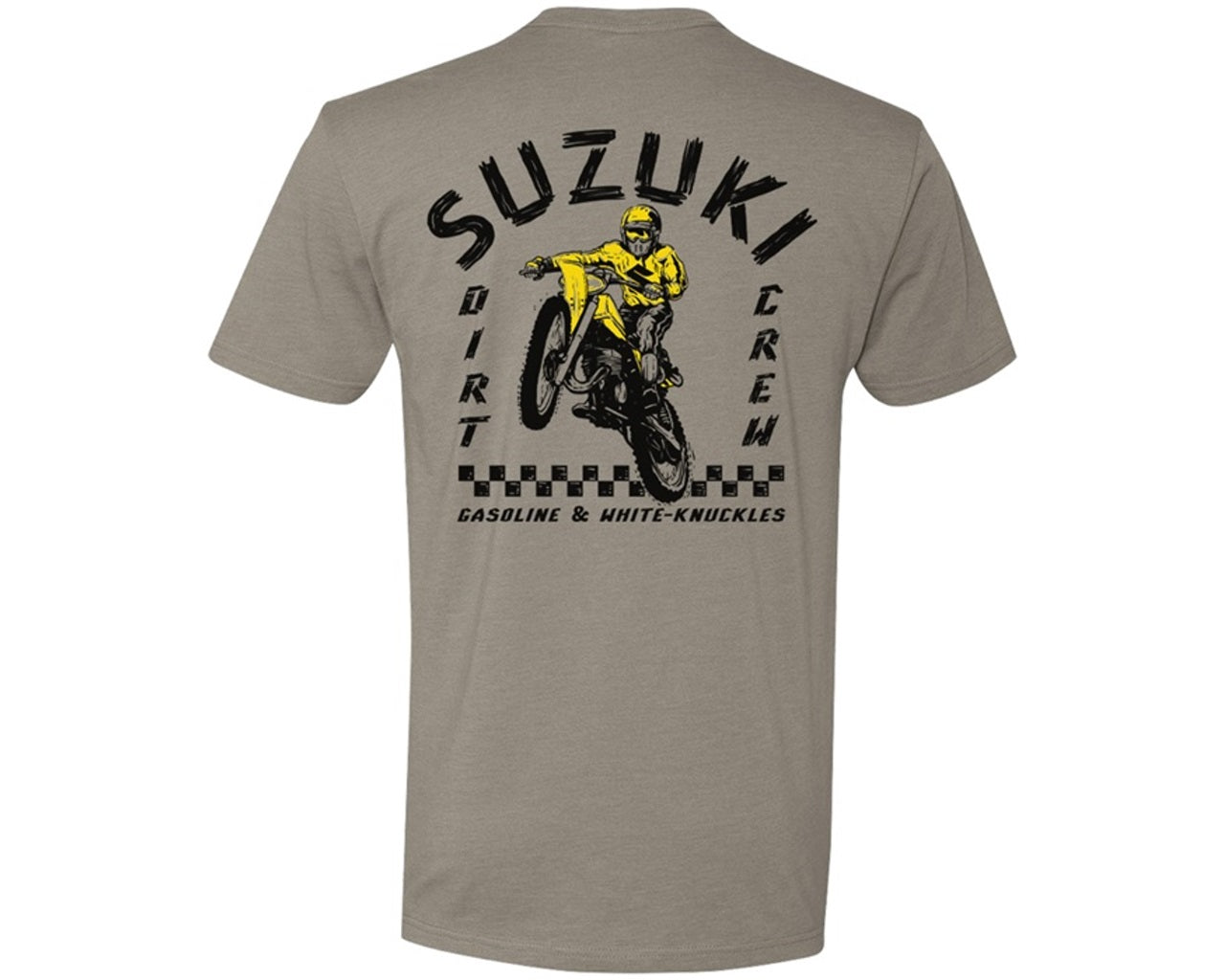 Suzuki Gasoline & White Knuckles T-Shirt Brown 