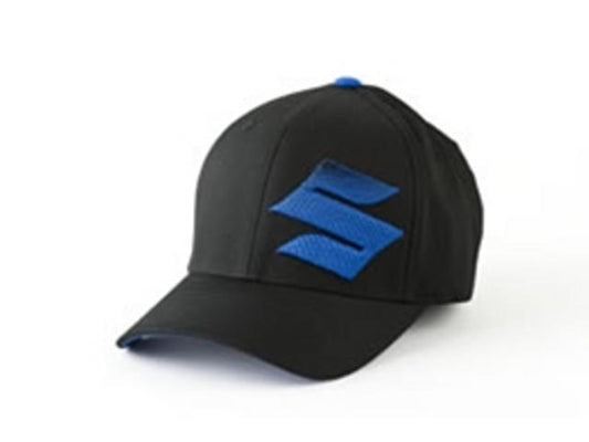 Suzuki "S" Logo 3D Gradiation Embroidered Flexfit Hat Black & Blue Large/Xlarge