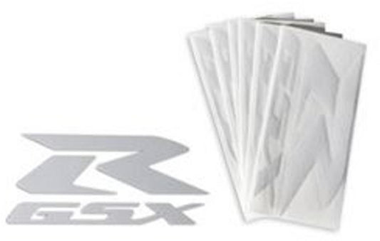 Suzuky GSXR GSX-R Die Cut Reflective Decal 7" White EACH 990A0-19066-WHT