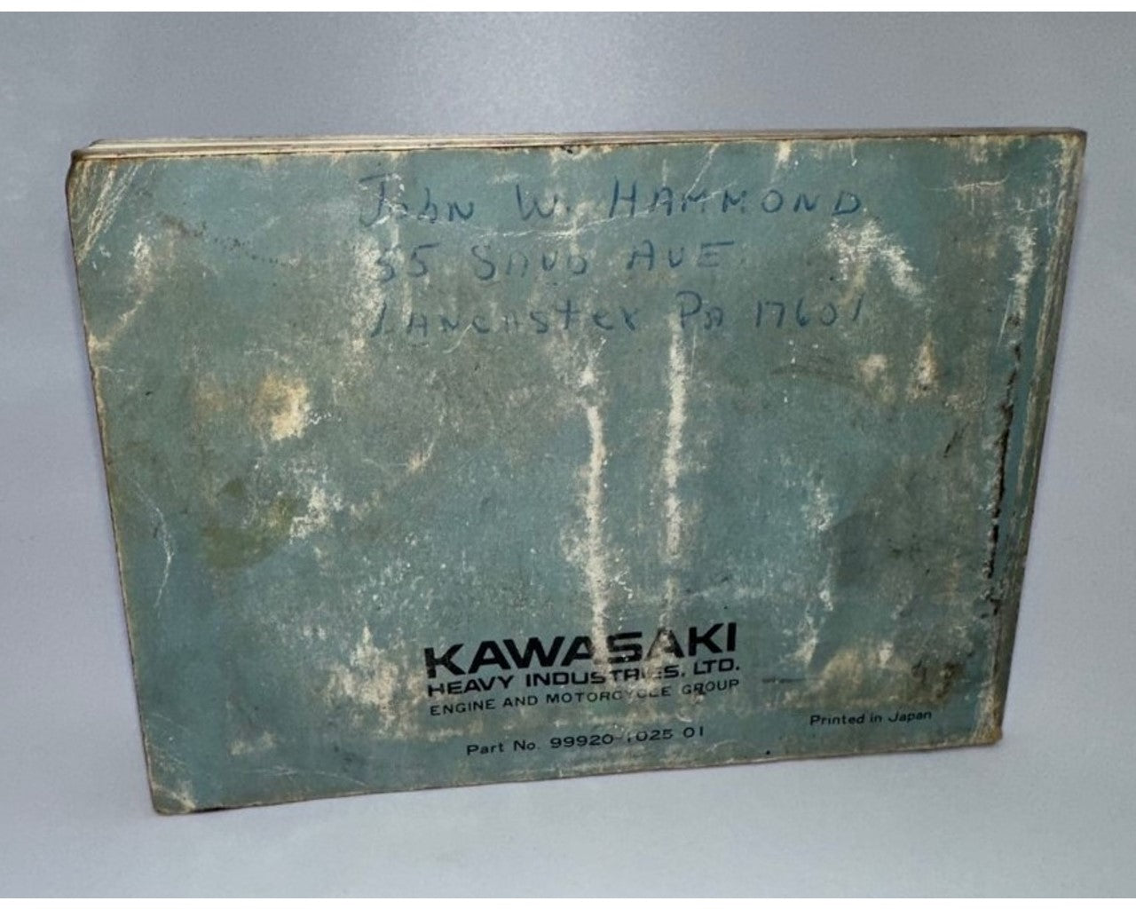 Kawasaki Factory Owners Manual 1978 KZ650-C2 99920-1025-01 Used