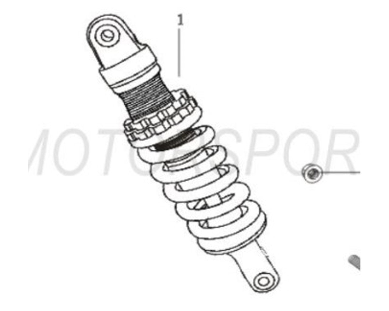 SSR Motorsports OEM Rear Shock SR70 SR110 SR125 2015+ A00267-16-00