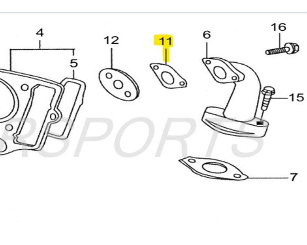 SSR Intake Manifold Gasket  SR125 SR140 SR160 A00274-13-00