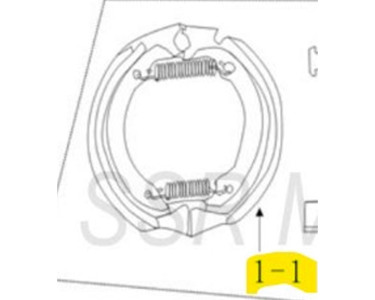 SSR Drum Brake Shoe Set (Front or Rear) 2014-2023 SR70 A00490-04-00