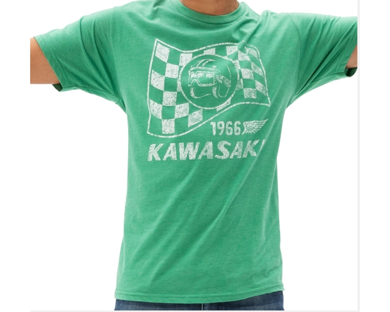 Kawasaki Heritage Flag T-Shirt Green K000-2571-GN 