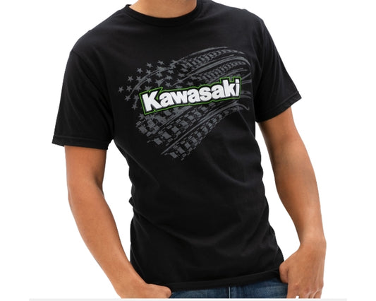 Kawasaki Tread T-Shirt Black K000-2574-BK 